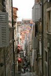 Typical narrow street within the walls of Dubrovnik