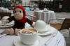 George has his first Cappuccino in Italy
