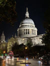 Night time shot of St. Paul's