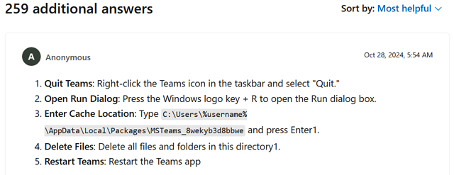 Teams Connection Fix